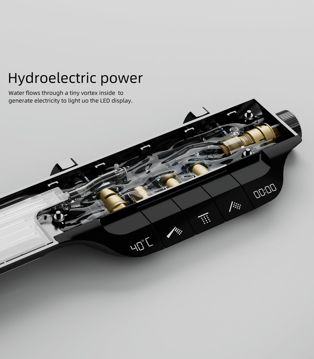 Jittgo Luxury shower system with piano key design E300H