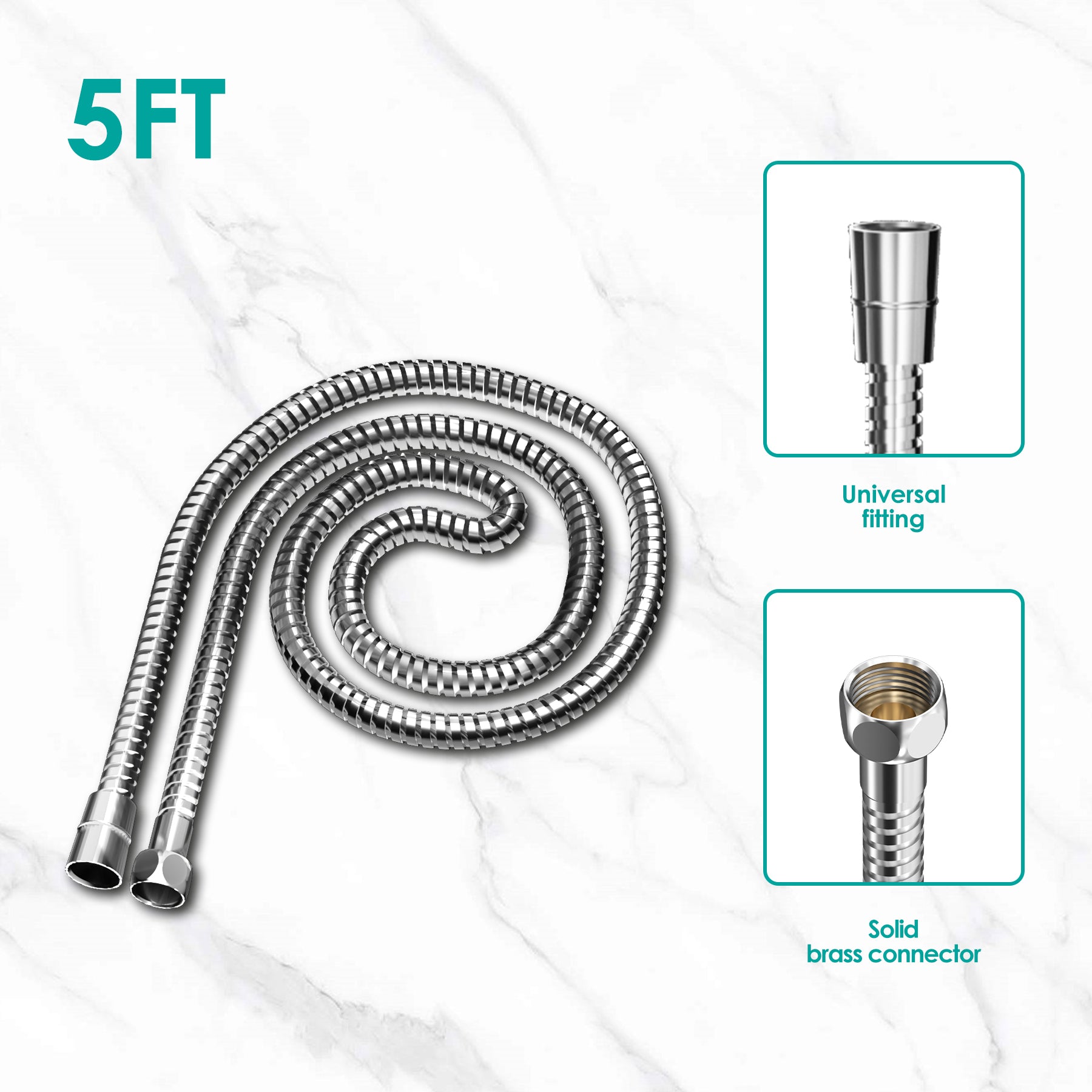 Round Rainfall Shower Head Combo