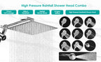 Square Rainfall Shower Head with Magnetic Handheld Combo