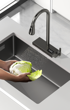 Jittgo thicken nano stainless steel waterfall single kitchen sink JT-N60