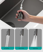 Jittgo thicken nano stainless steel waterfall single kitchen sink JT-N60