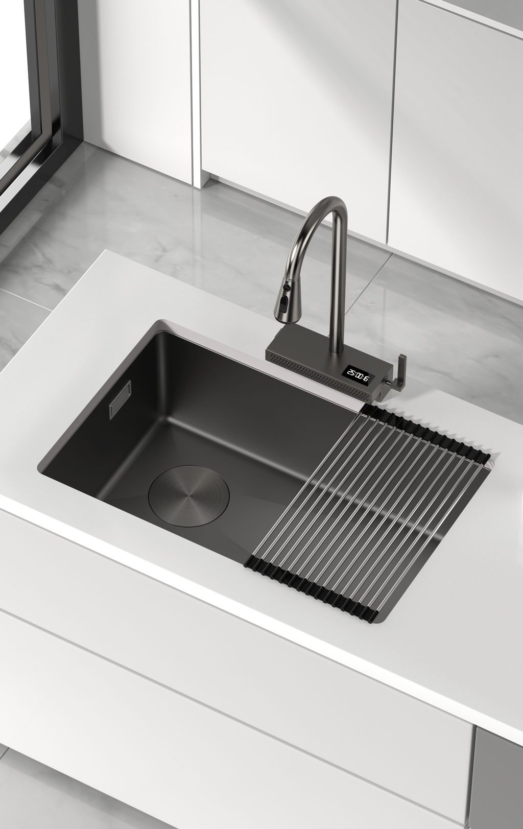Jittgo thicken nano stainless steel waterfall single kitchen sink JT-N60