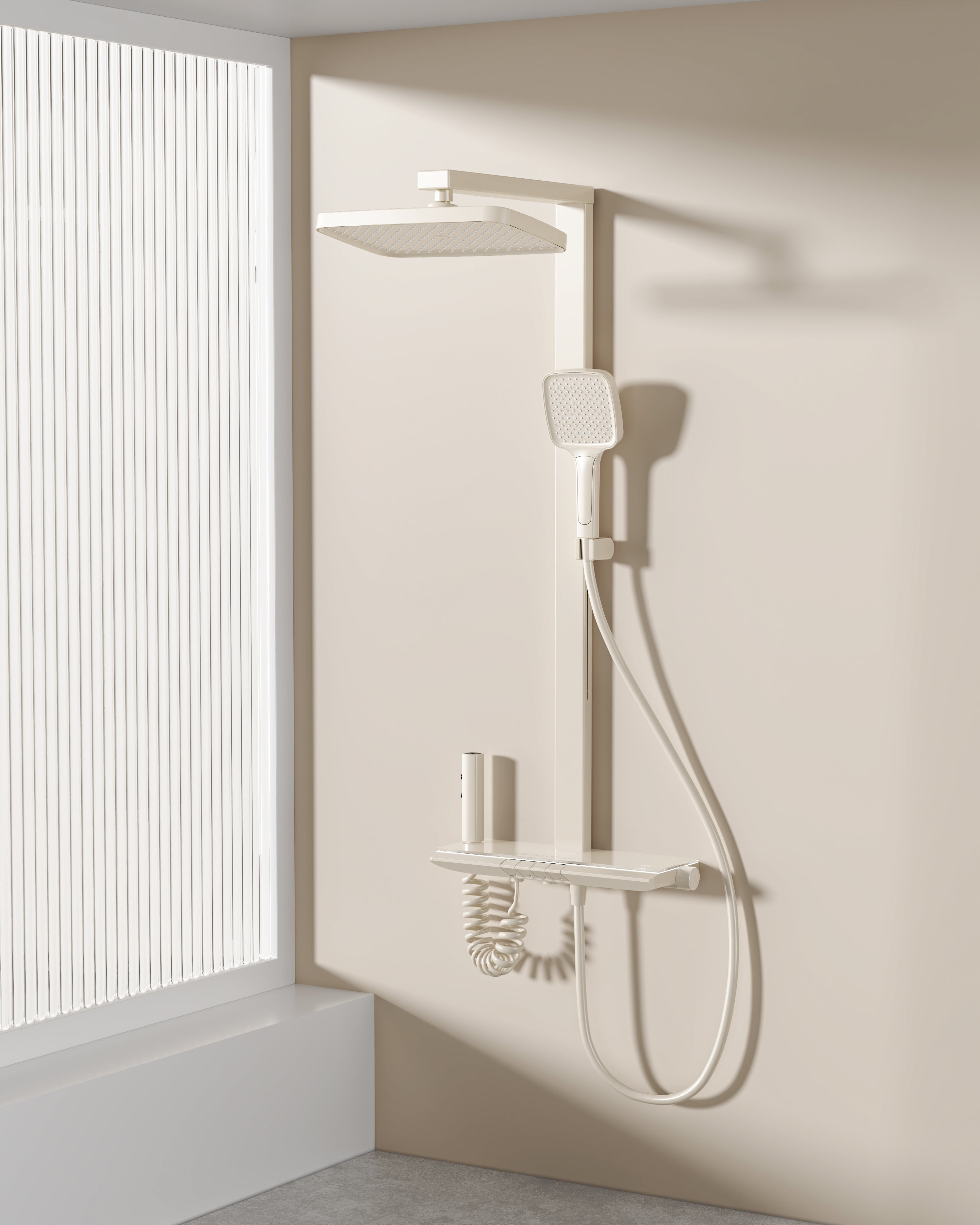 Jittgo intelligent thermostatic shower system with piano key design G70