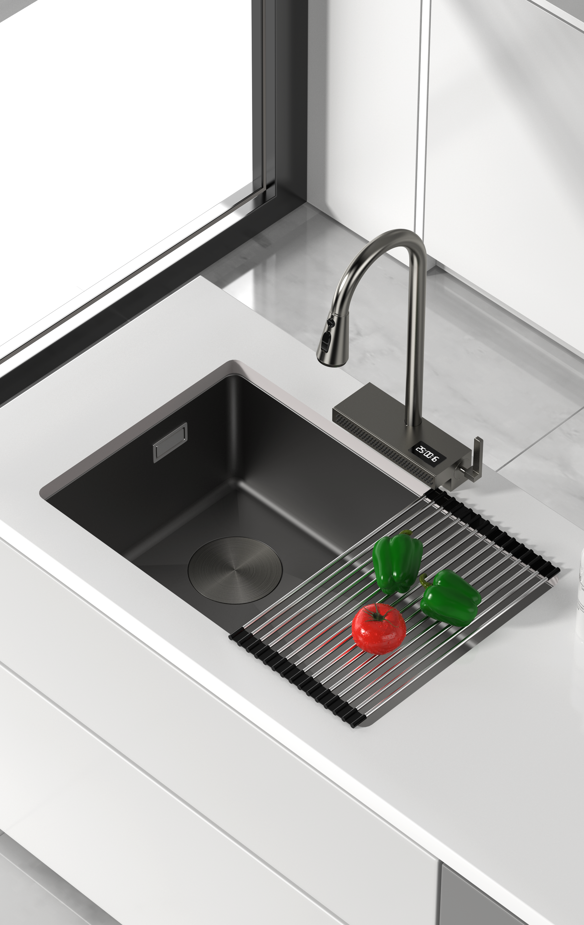 Jittgo thicken nano stainless steel waterfall single kitchen sink JT-N60