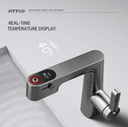Jittgo Single-Hole Pull-Out Faucet with Temperature Display G450