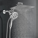 Square Rainfall Shower Head with Magnetic Handheld Combo