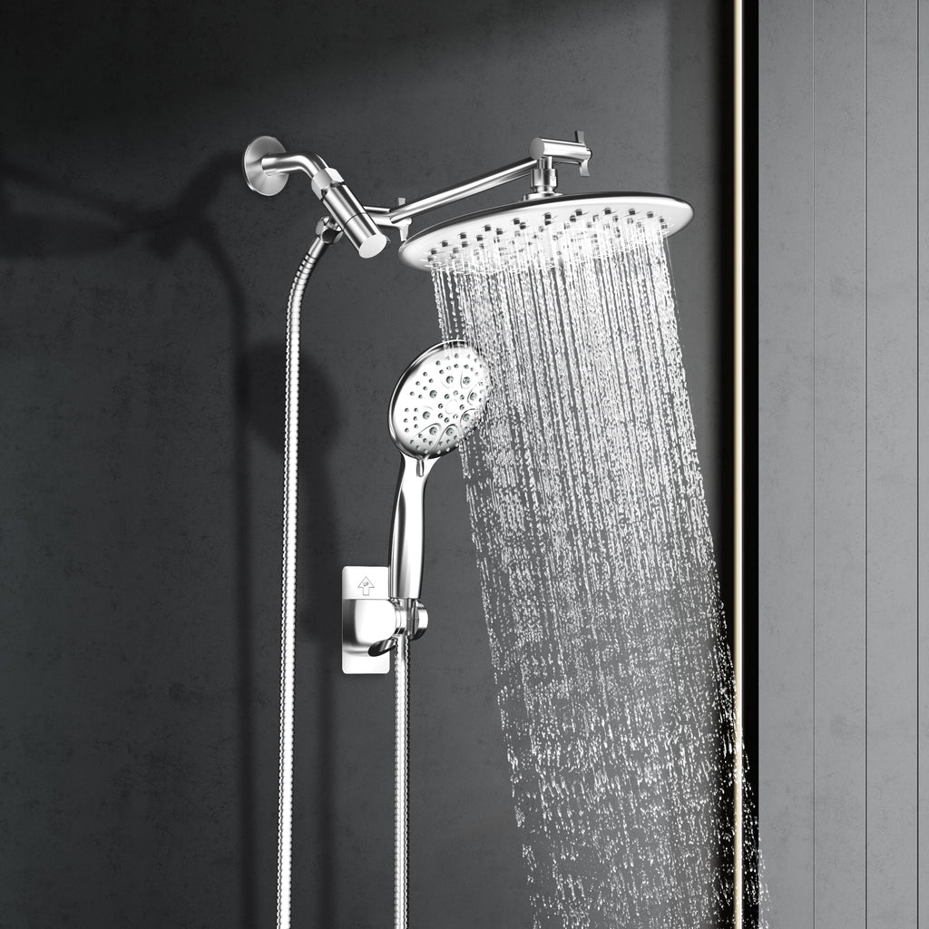 Round Rainfall Shower Head Combo