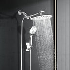 Round Rainfall Shower Head Combo