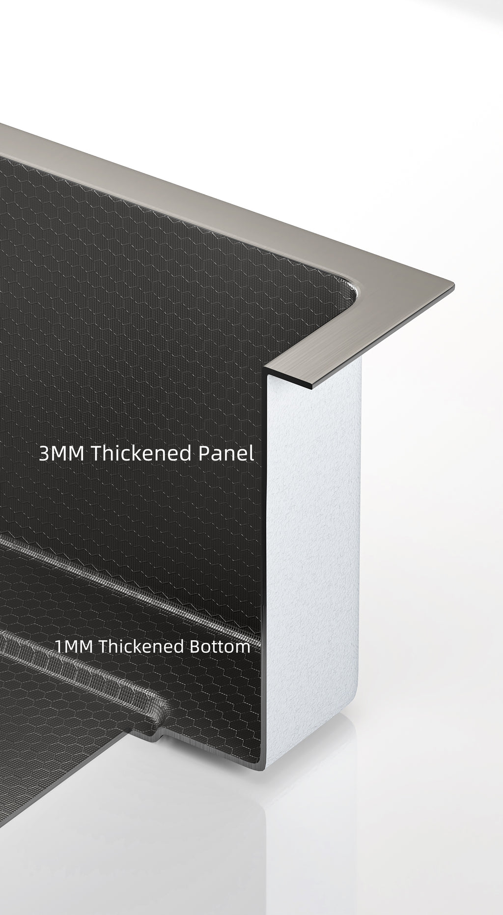 Jittgo waterfall 304stain steel single nano kitchenisnk JT-N95