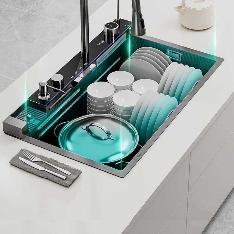 Jittgo nano  304 stainless steel waterfall single sink -N95P