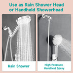 Filtered Headheld Shower Head，Chrome -White