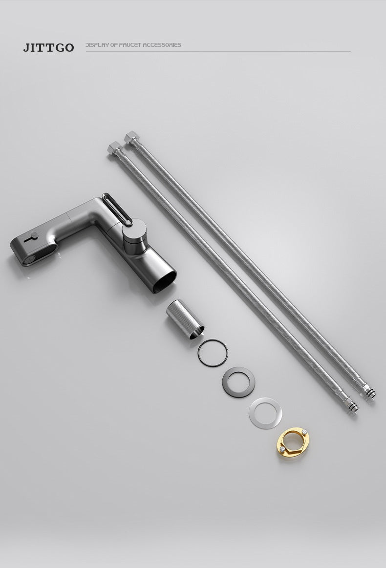 Jittgo Single-Hole Pull-Out Faucet with Temperature Display G450
