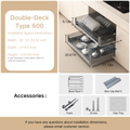 Pull Out Home Organizer Large Space Under-counter Plate Rack