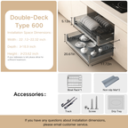 Pull Out Home Organizer Large Space Under-counter Plate Rack