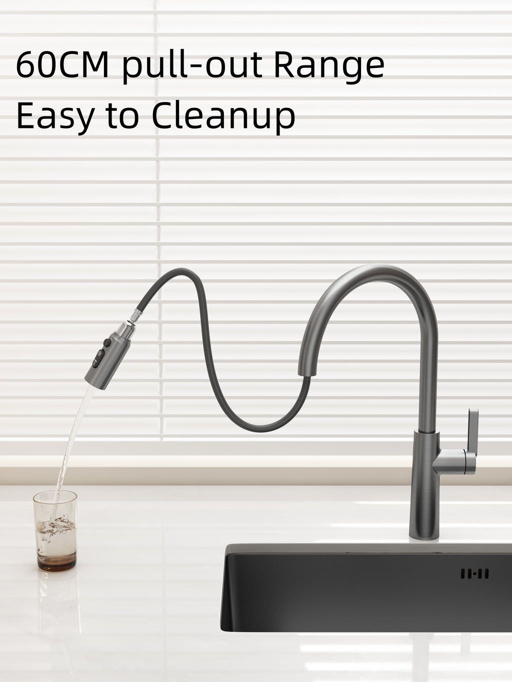 Jittgo Pull-Down Reversible Kitchen stainless Faucet JT -C26