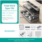 Pull Out Home Organizer Large Space Under-counter Plate Rack