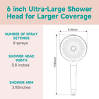 Filtered Headheld Shower Head，Chrome-Black