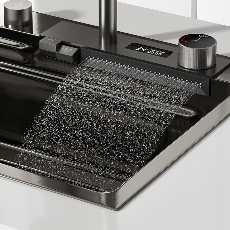 Jittgo waterfall 304stain steel single nano kitchenisnk JT-N95