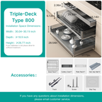 Pull Out Home Organizer Large Space Under-counter Plate Rack