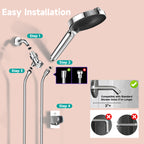 Filtered Headheld Shower Head，Chrome-Black