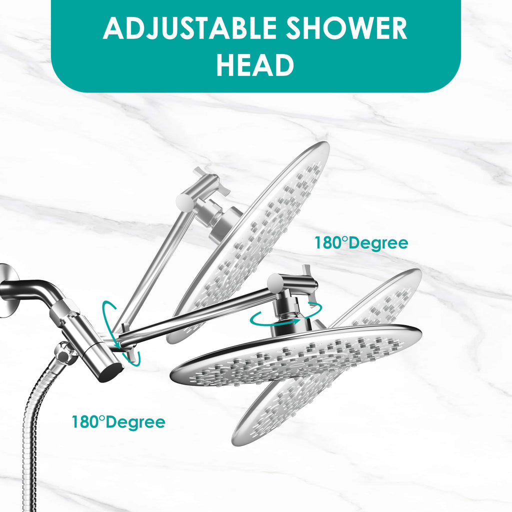 Round Rainfall Shower Head Combo