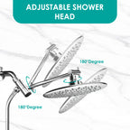 Round Rainfall Shower Head Combo