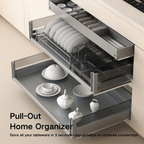 Pull Out Home Organizer Large Space Under-counter Plate Rack
