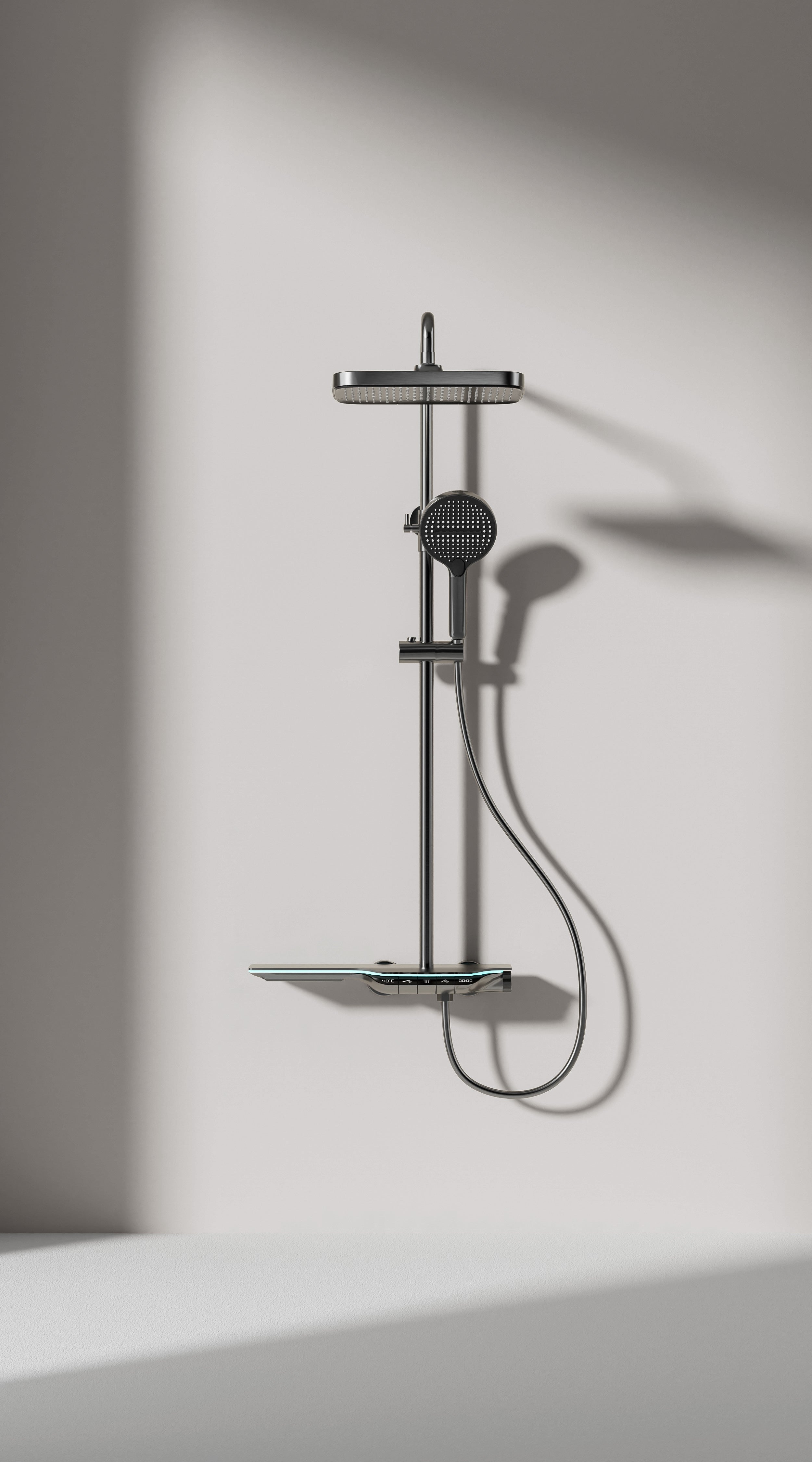 Jittgo Luxury shower system with piano key design E300H
