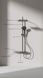 Jittgo Luxury shower system with piano key design E300H