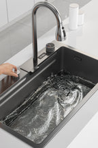 Jittgo waterfall 304stain steel single nano kitchenisnk JT-N95