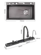 Jittgo nano  304 stainless steel waterfall single sink -N95P