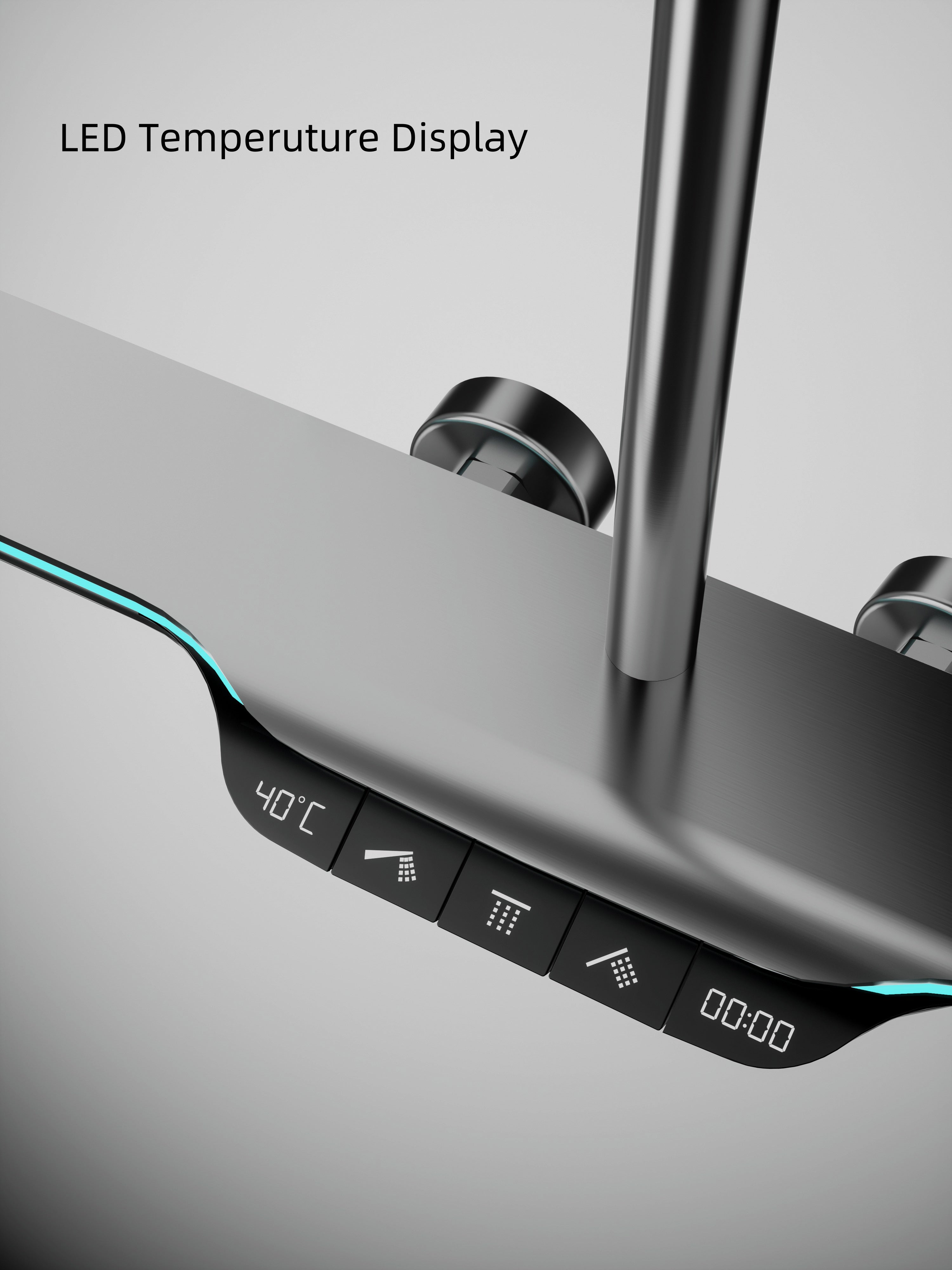 Jittgo Luxury shower system with piano key design E300H