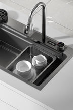 Jittgo waterfall 304stain steel single nano kitchenisnk JT-N95